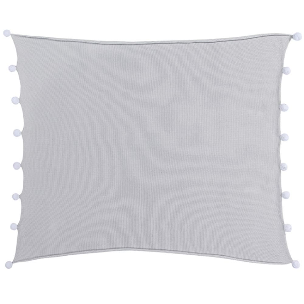 Plaid en coton gris 100x120