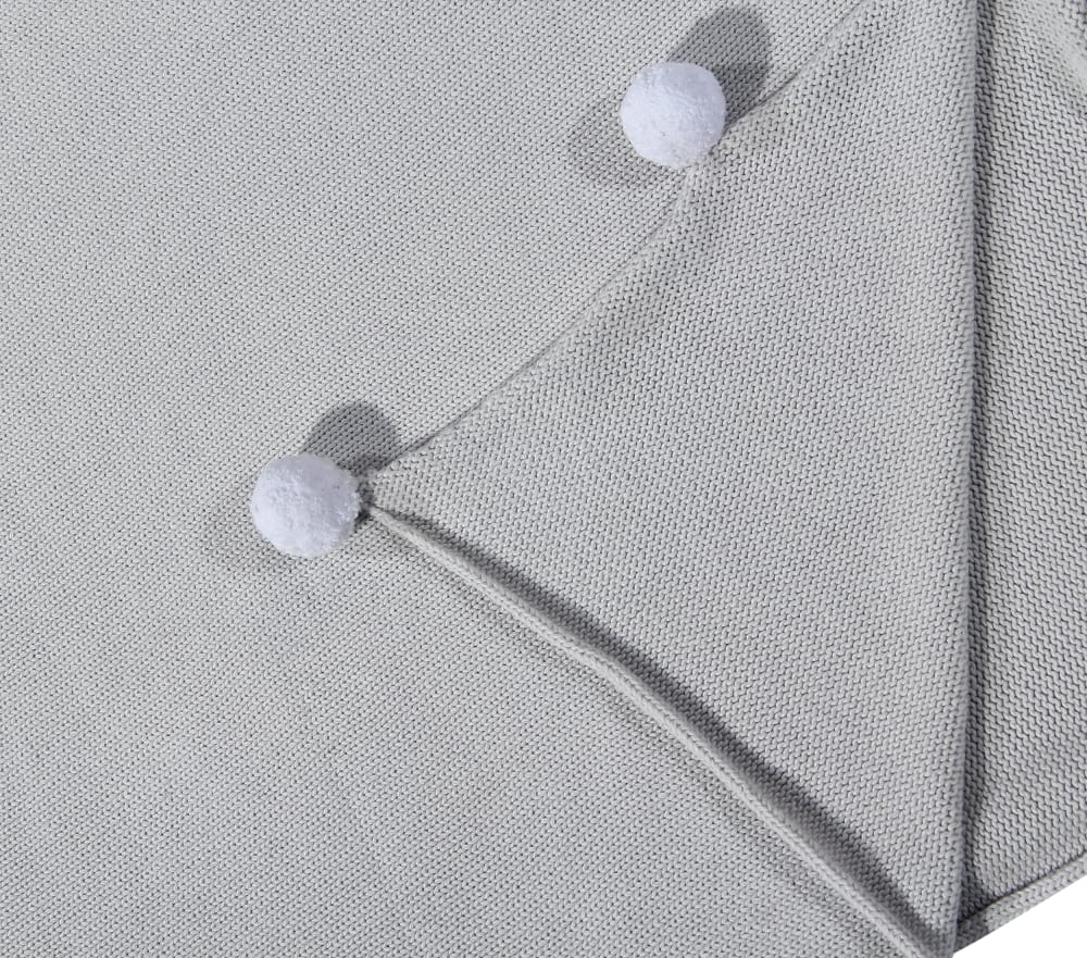 Plaid en coton gris 100x120 - Maisons du Monde