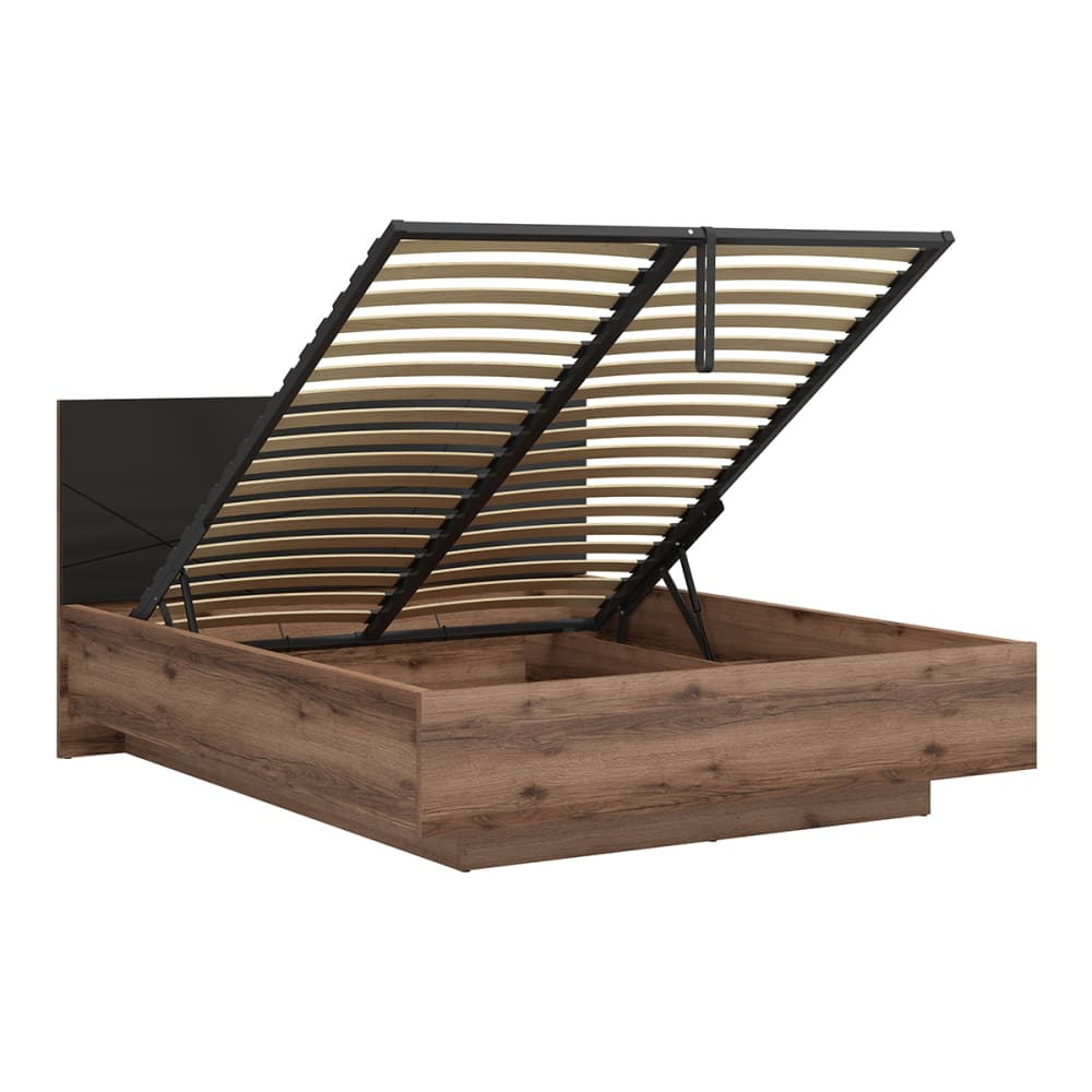 Lit coffre 160x200 sommier - noir