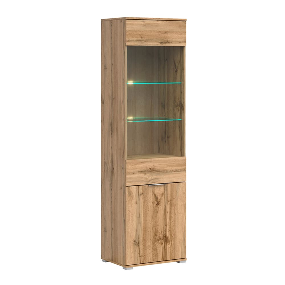 Vitrine 2 portes stratifiés beige