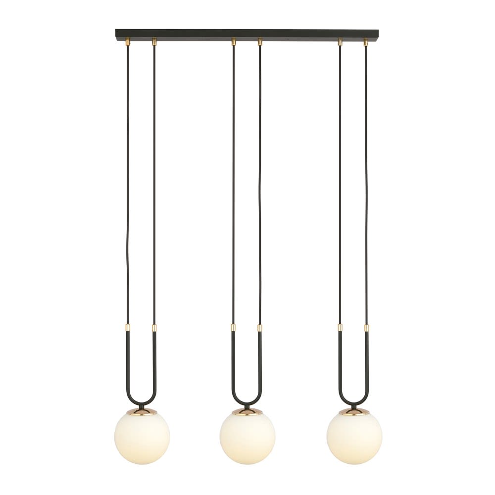 Wonderlamp Lámpara colgante 3 luces negro