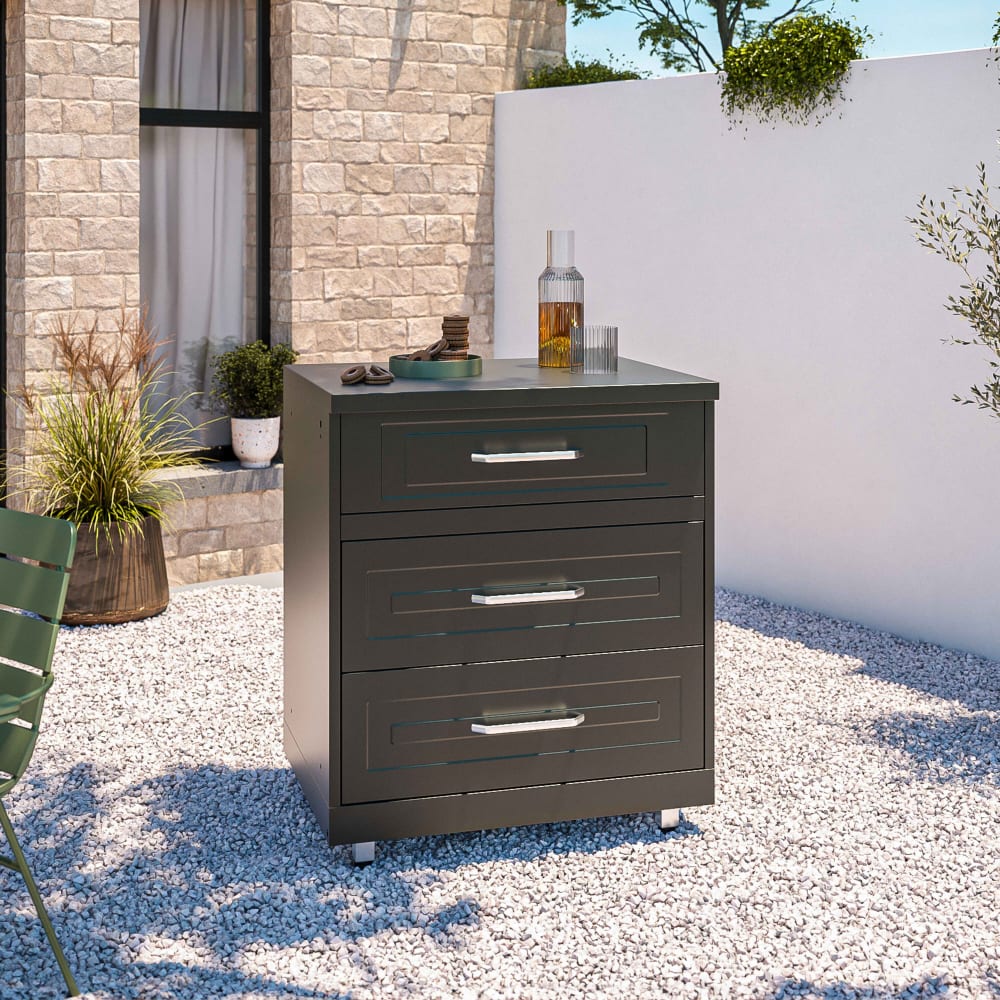 Meuble de cuisine extérieure 3 tiroirs