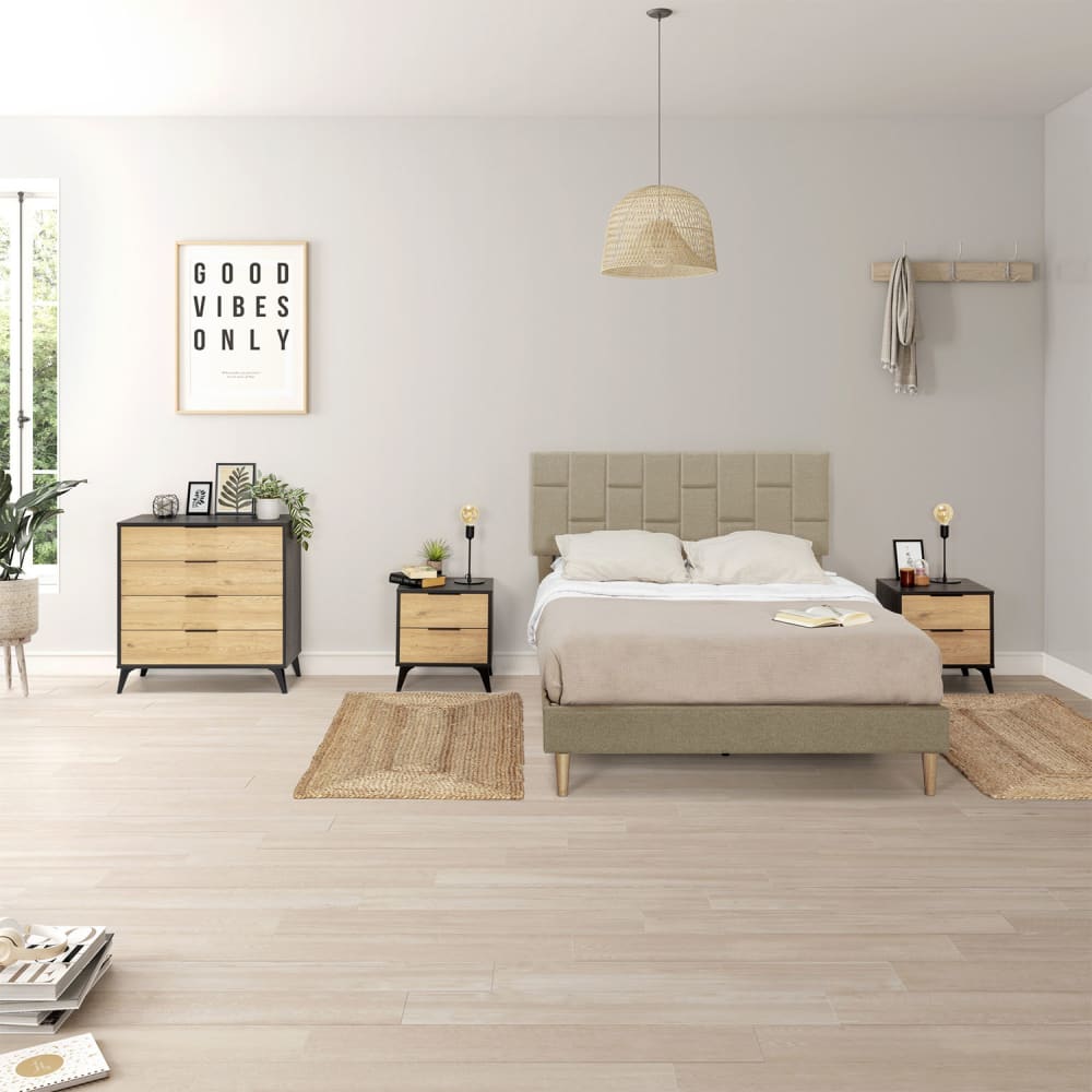 Polsterbett 90x190 cm, Beige - Maisons Du Monde