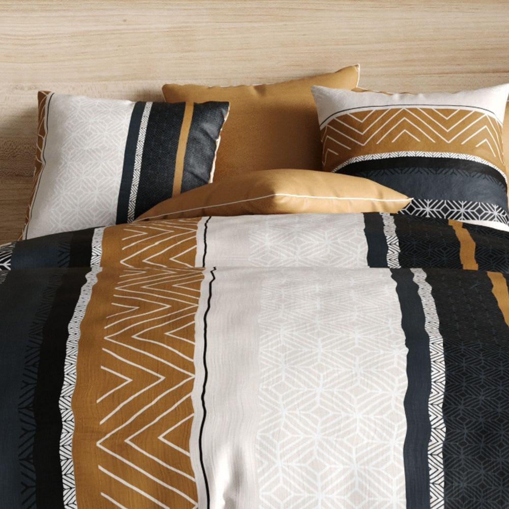 Parure de lit 2 places coton à motifs 220x240 cm - Maisons du Monde