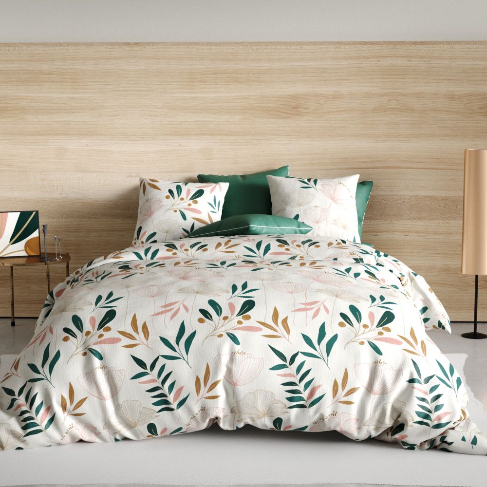 Parure de lit 2 places coton à motifs 240x260 cm