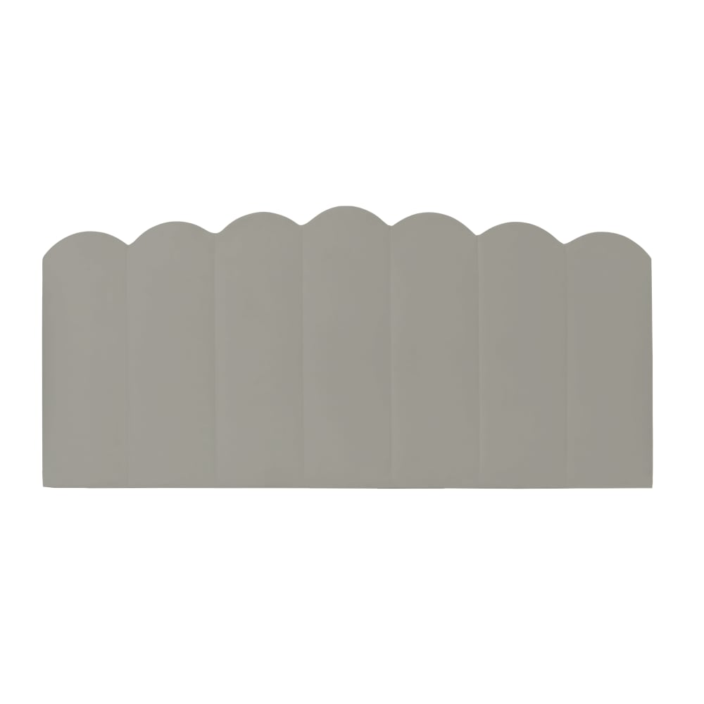 Tête de lit tapissée en velours gris chaleureux 145x74cm Tête de lit tapissée en velours gris chaleureux 145x74cm