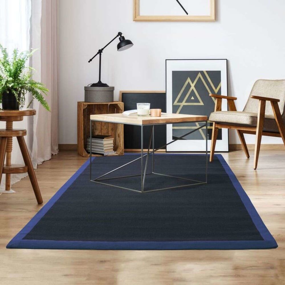 Tapis jute bleu foncé 120x170 — vue 3