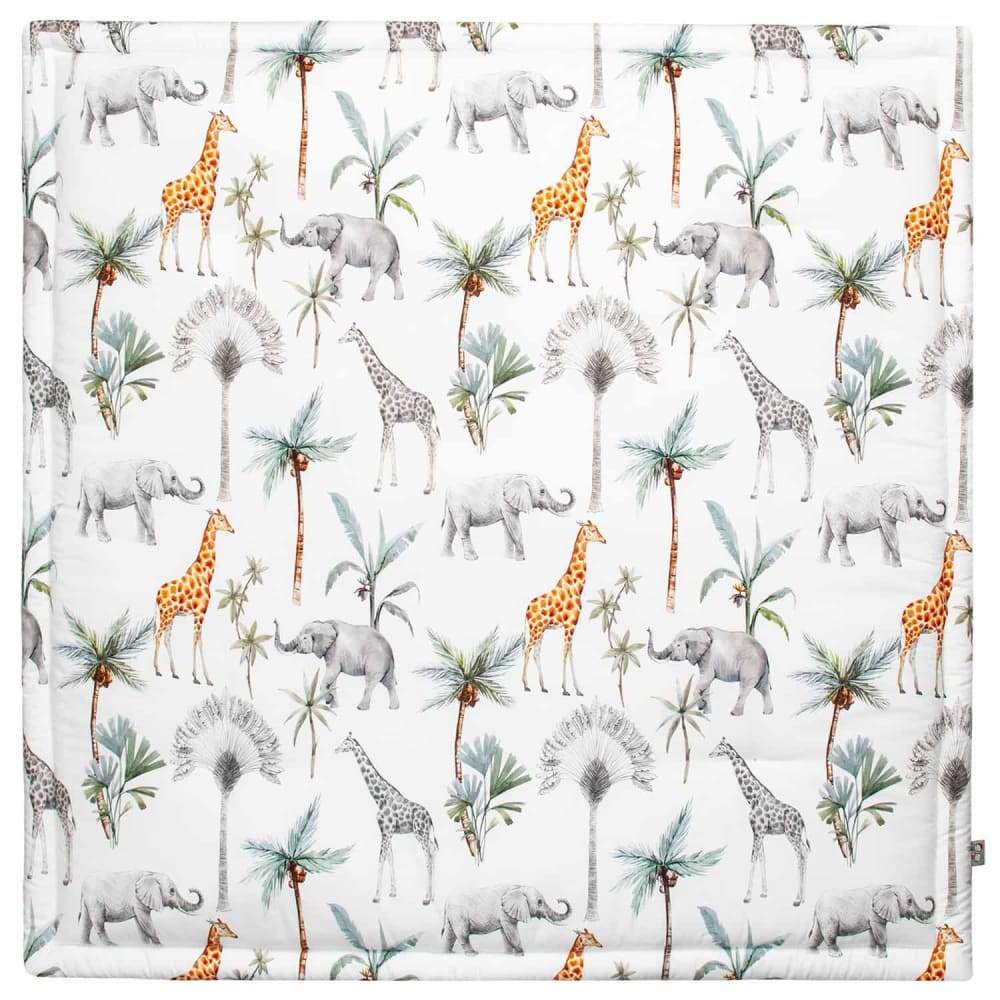 Tappeto per parco tappeto da gioco reversibile safari verde - Modello Esotico - Verde - Cotone