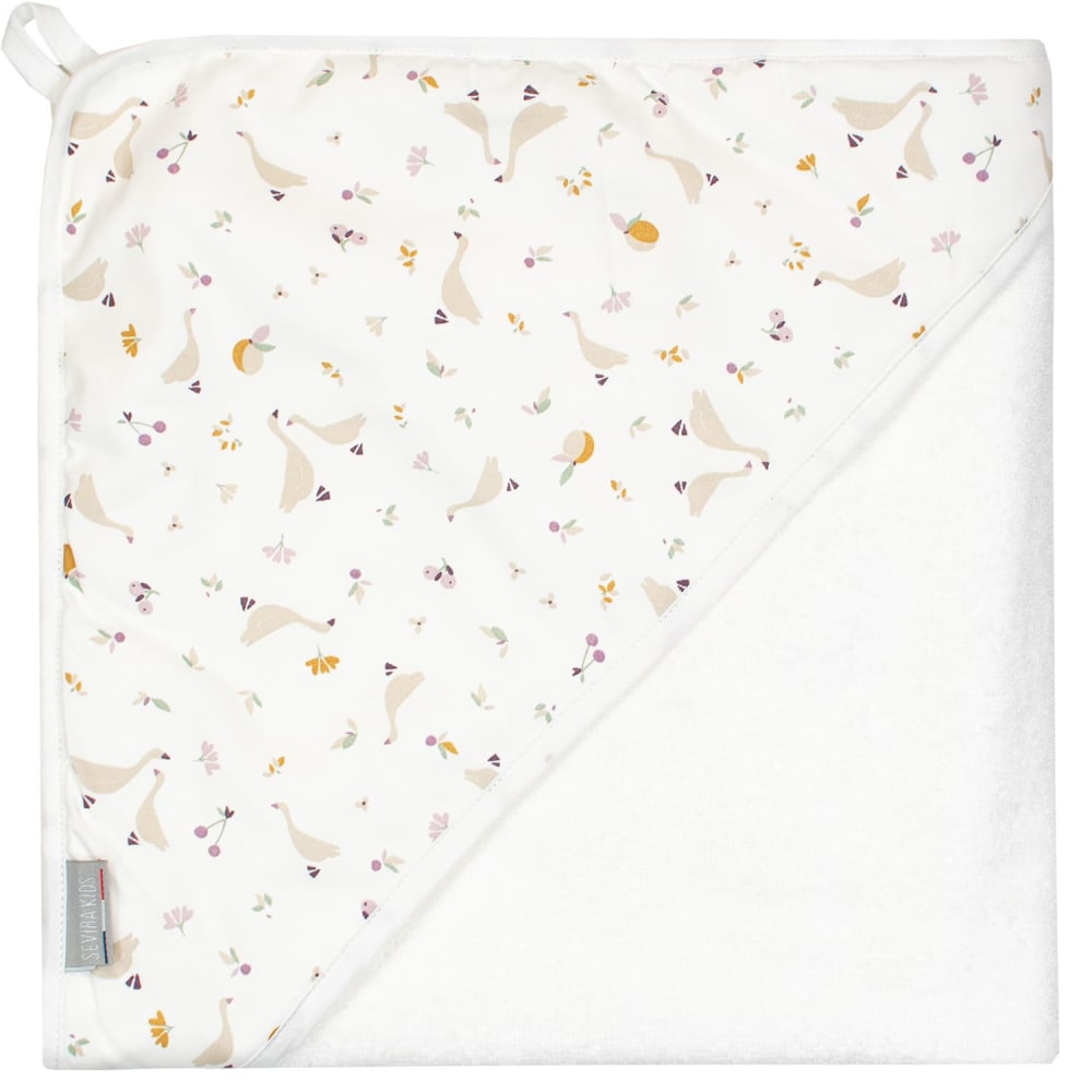 Grande accappatoio in cotone e bambù sidonia bianco - Modello Classico chic - Cotone