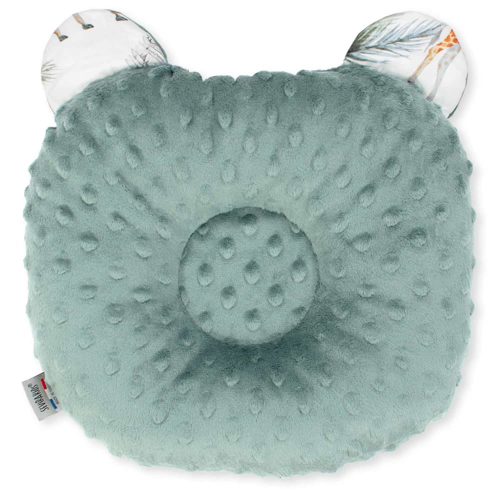 Cuscino anti testa piatta in cotone e minky, Safari - Sevira Kids