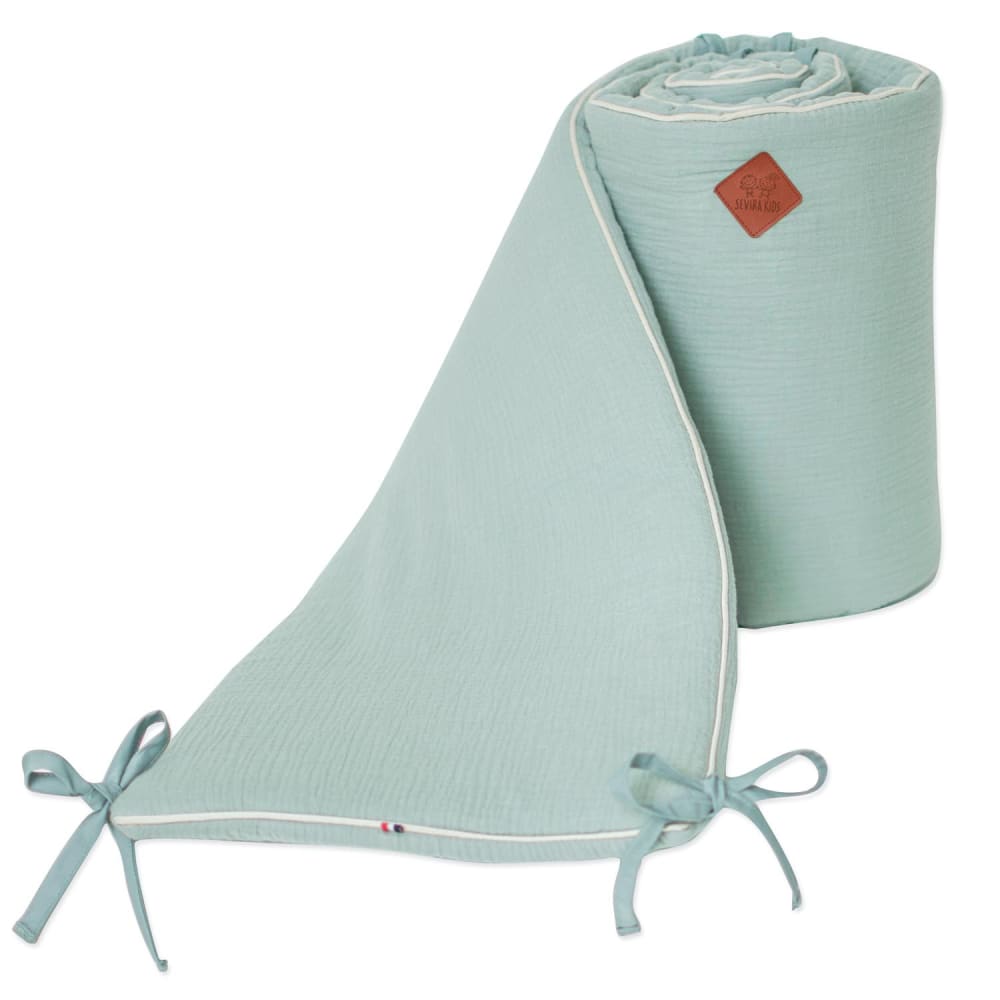 Protector de cuna reversible bebé muselina de algodón