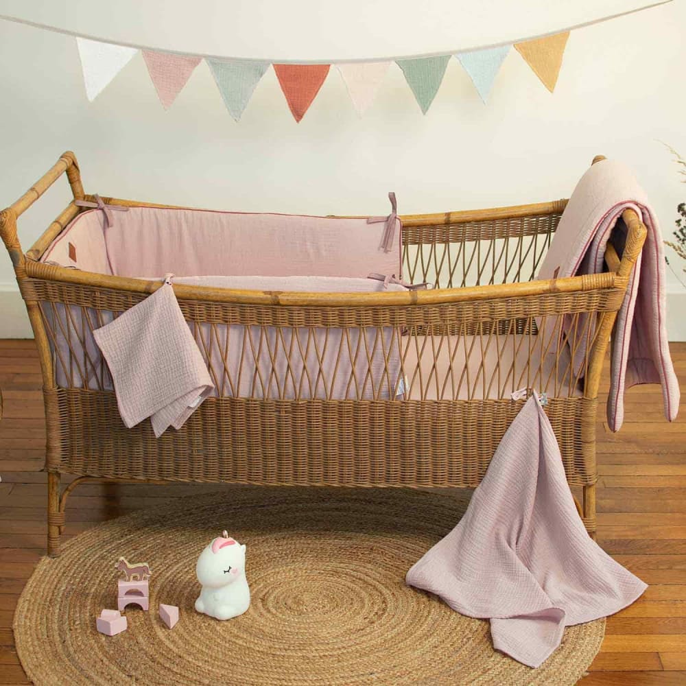 Protector de cuna reversible bebé muselina de algodón - Maisons du Monde