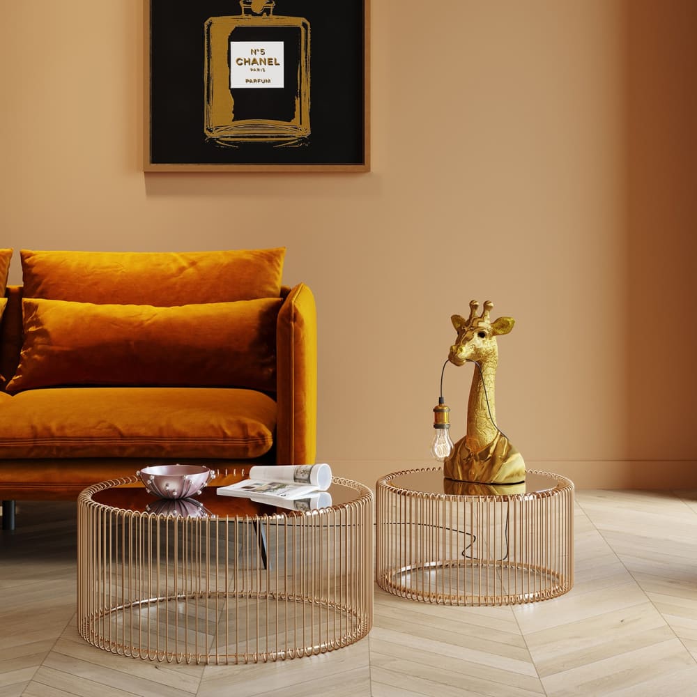 Lampe girafe en polyrésine dorée - Maisons du Monde