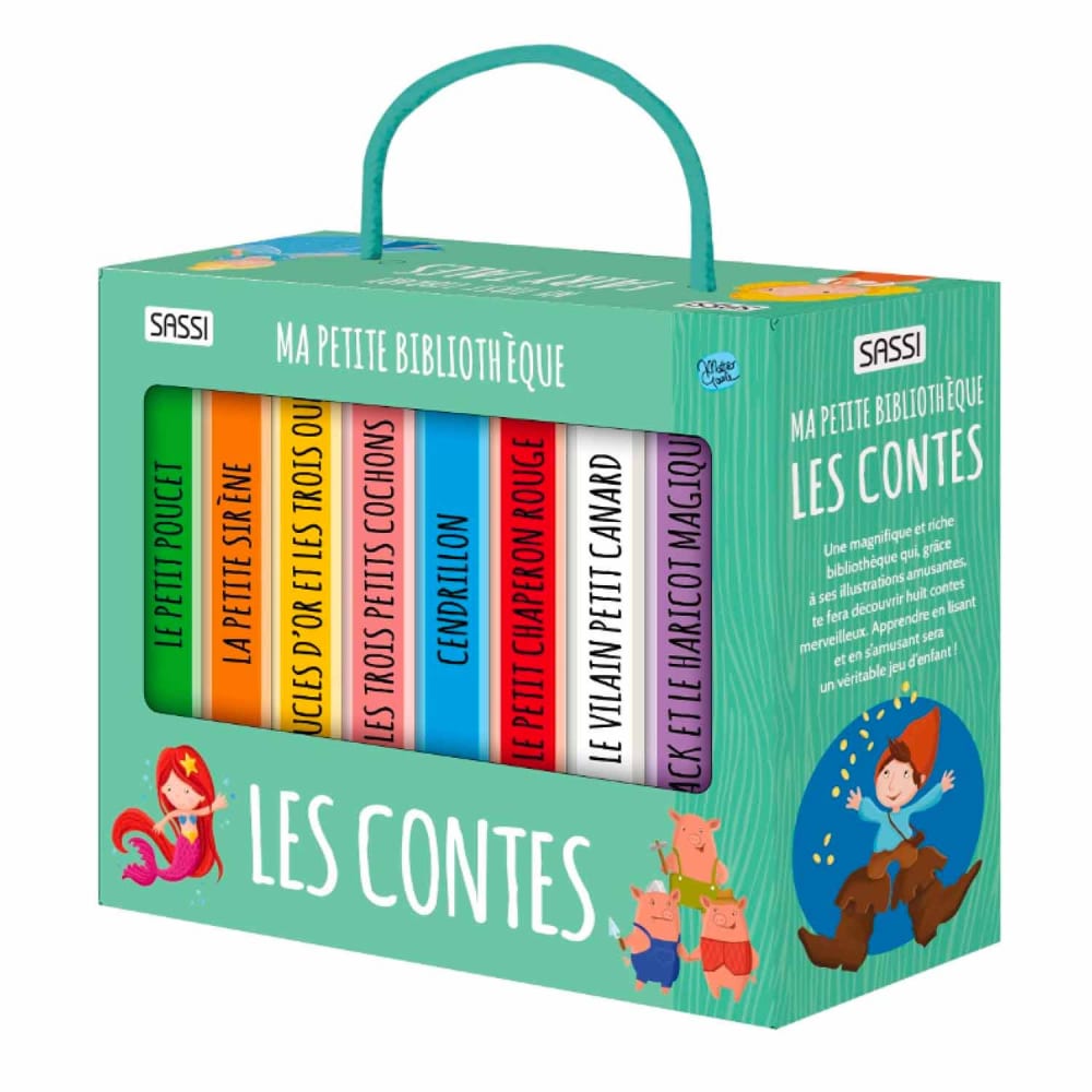 Petite bibliothèque bébé les contes multicolore 22x18 cm