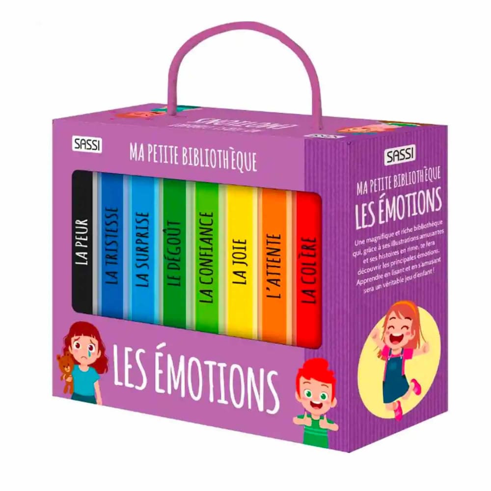 Set di 8 libri - ma petite bibliothèque les émotions Multicolore 22x1 - Carta