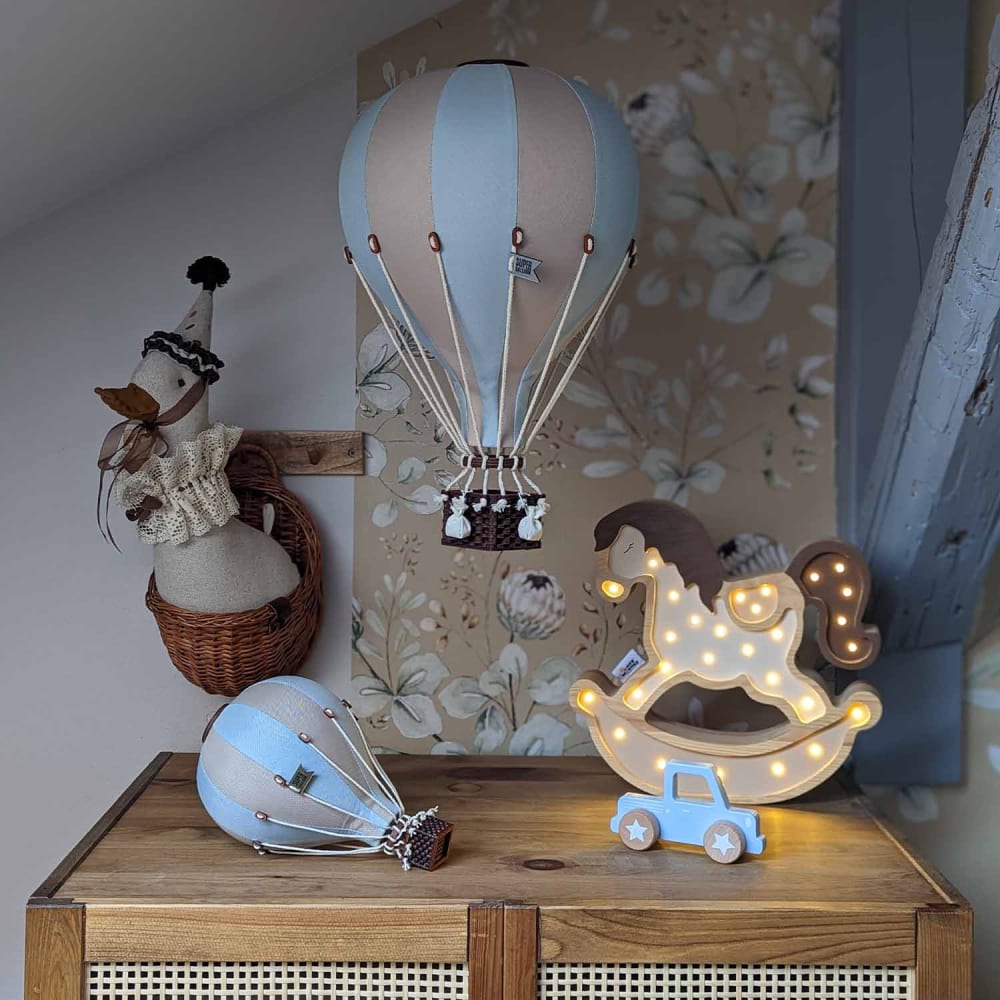 Mongolfiera decorativa beige e blu m a più colori m - Sevira