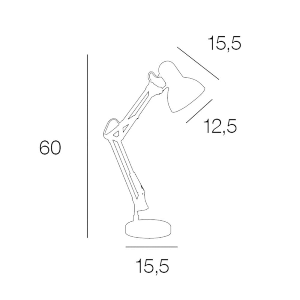 Lampe de bureau en chrome — vue 4