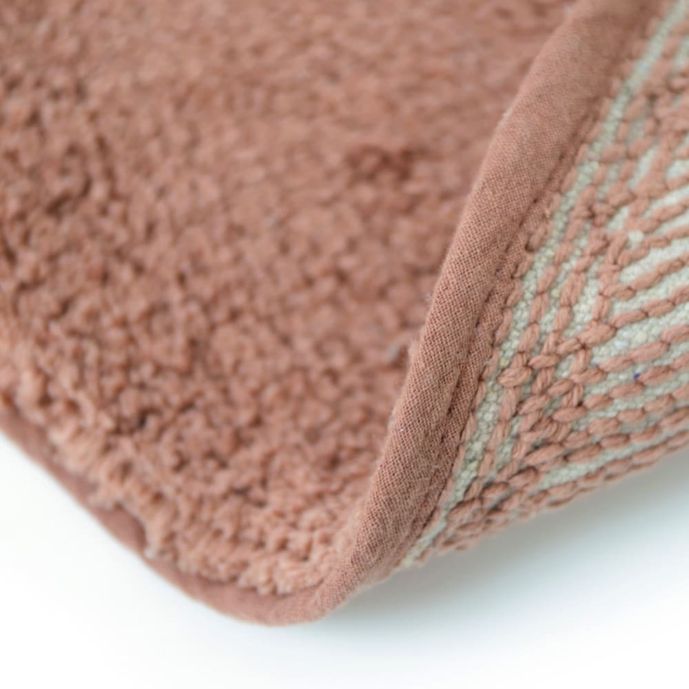 Tapis Hibou en coton rose