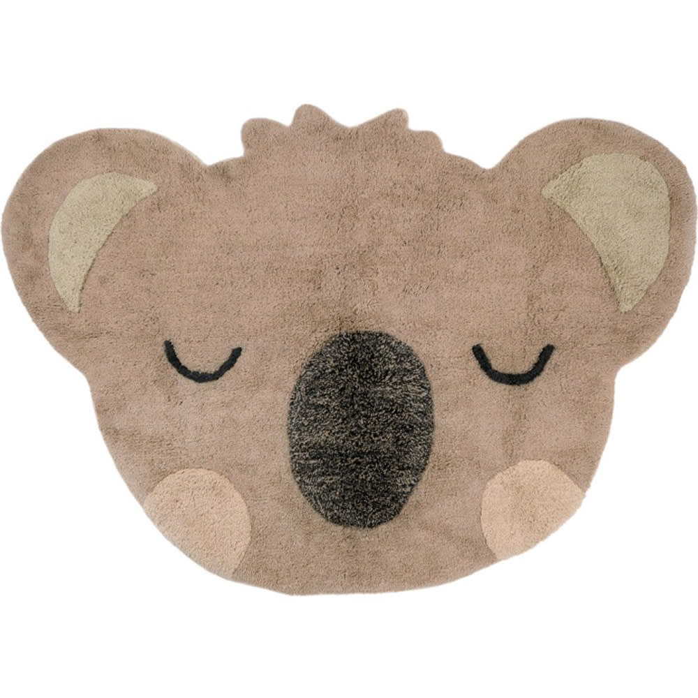 Tapis en coton marron