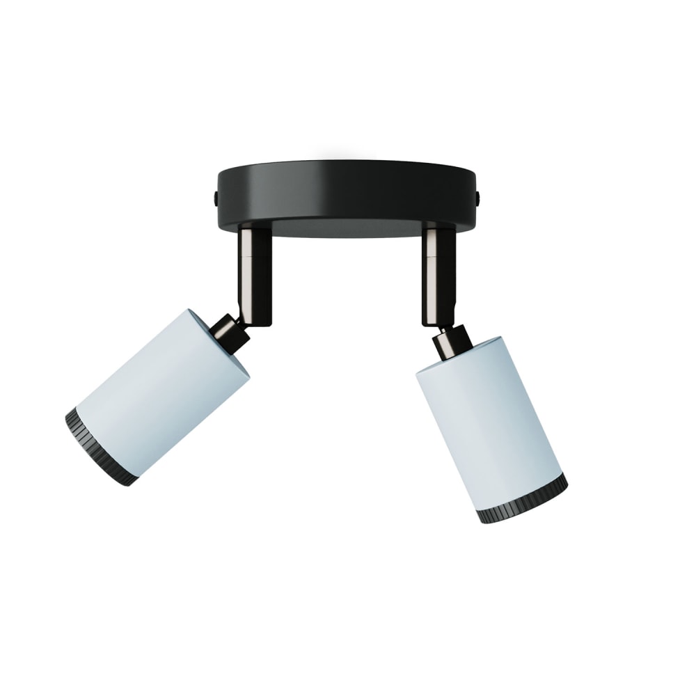 Creative Cables Wandleuchte mit zwei Metallstrahlern - Hellblaue - Metall