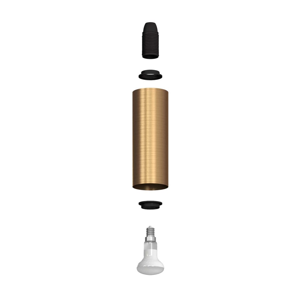 Lampada da parete con faretto orientabile color bronzo in metallo