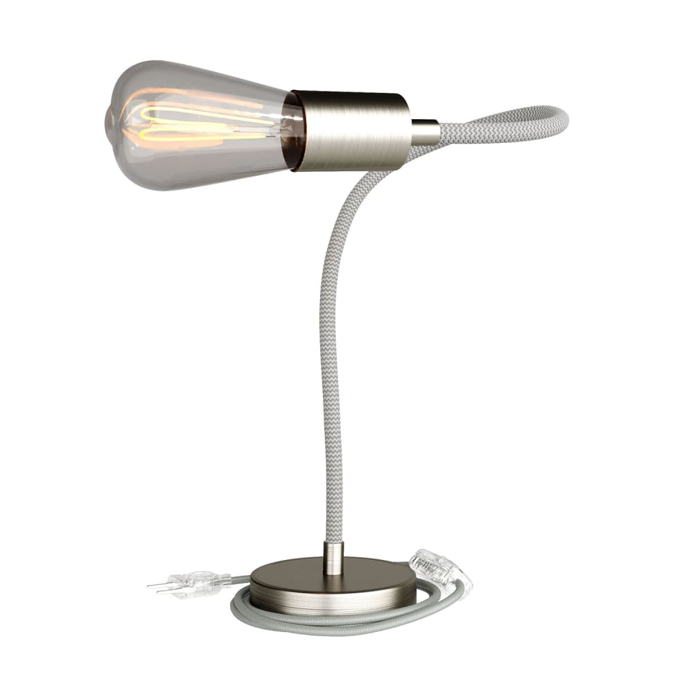 Creative Cables Satinierte Gelenkleuchte mit diffusem Licht- titanfarbene Silber Metall
