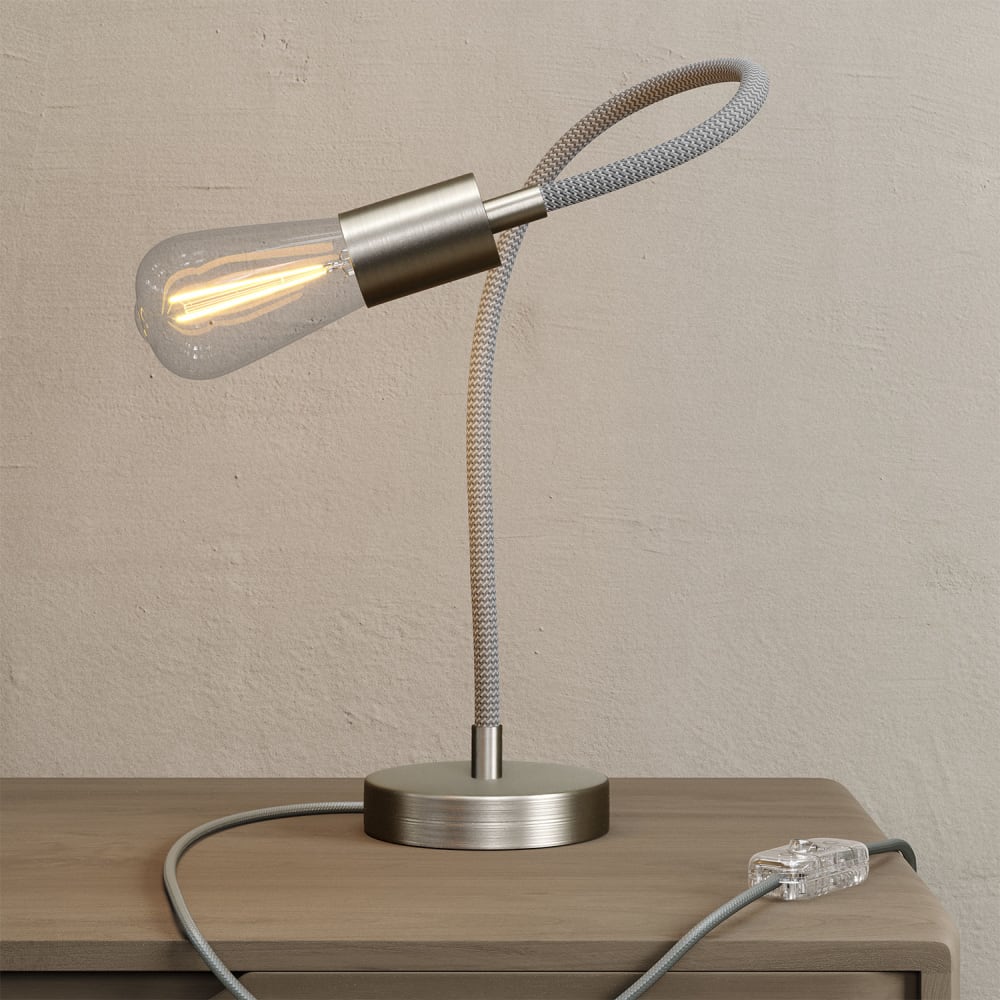 Satinierte Gelenkleuchte mit diffusem Licht- titanfarbene -