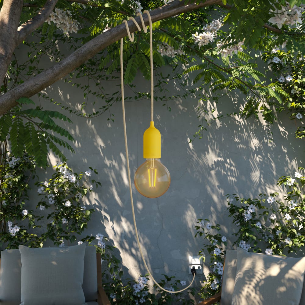 Lampada portatile per esterni color mostarda - Creative Cables