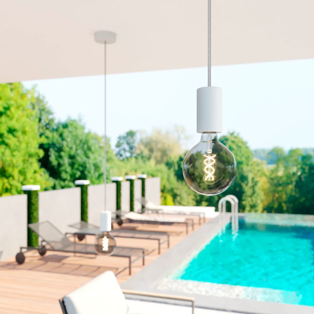 Lampada a sospensione da esterni colore grigio - Creative Cables
