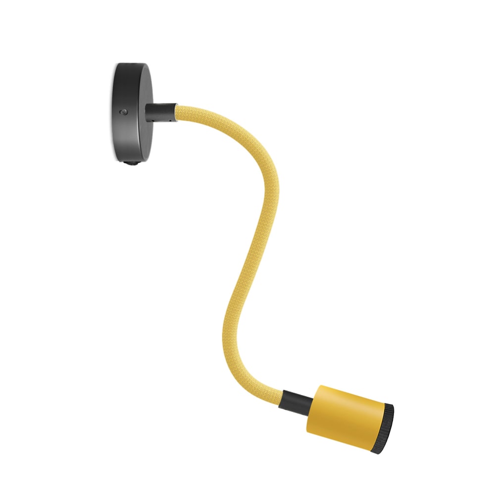 Creative Cables Schwenkbare Wandleuchte mit diffusem Licht, Farbe Senfgelb, 30 cm - Metall