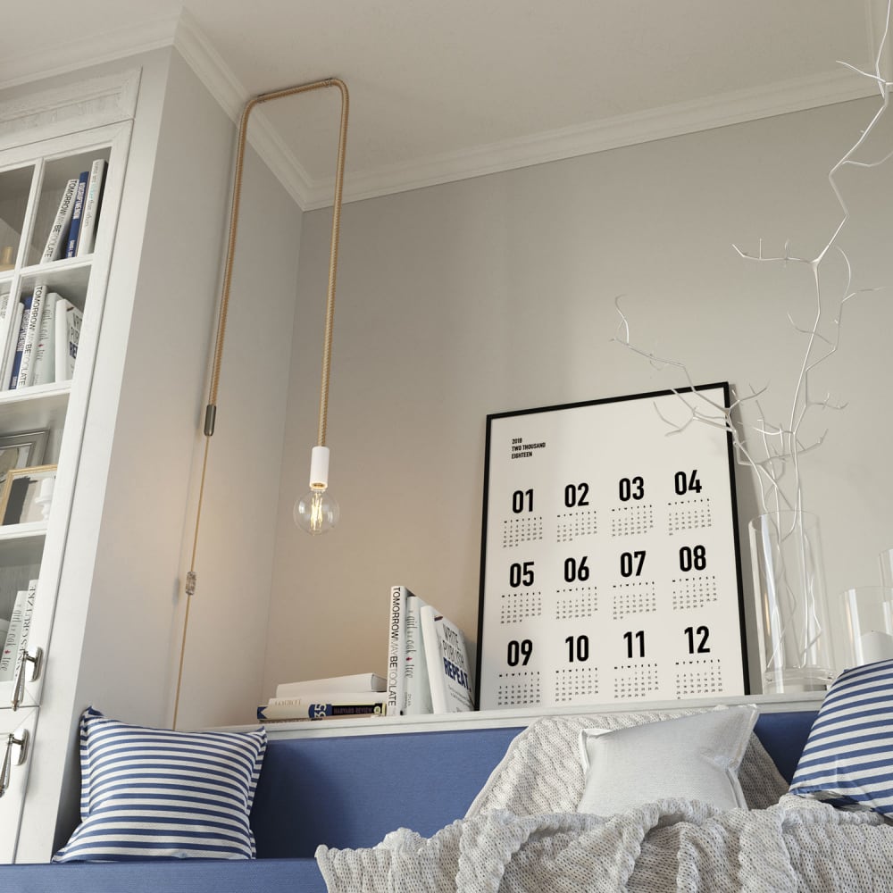 Plug-in Leuchte mit geflochtenem Jute-Tauseil - Maisons Du Monde