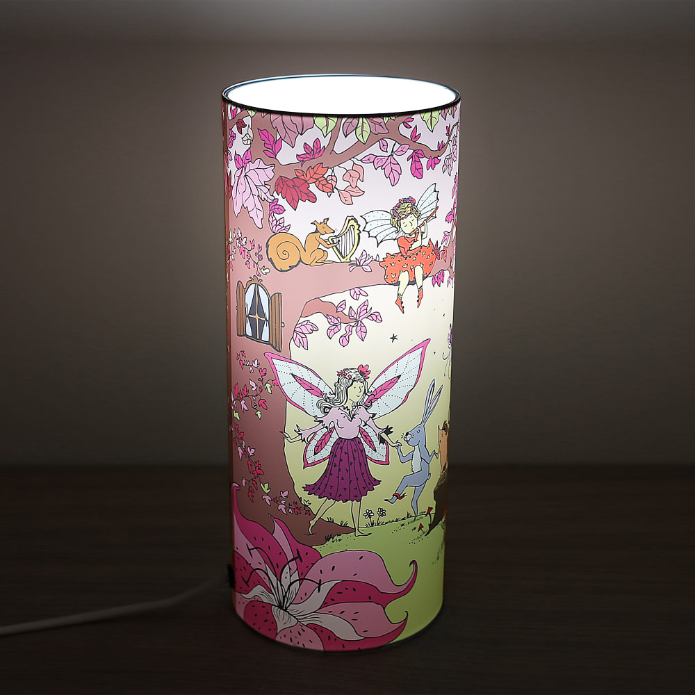 Lampe à poser enfant Forêt enchantée Rose 30cm - Maisons du Monde