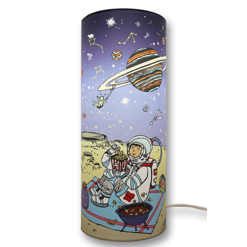 Cosmos lámpara de mesa infantil azul 30 cm