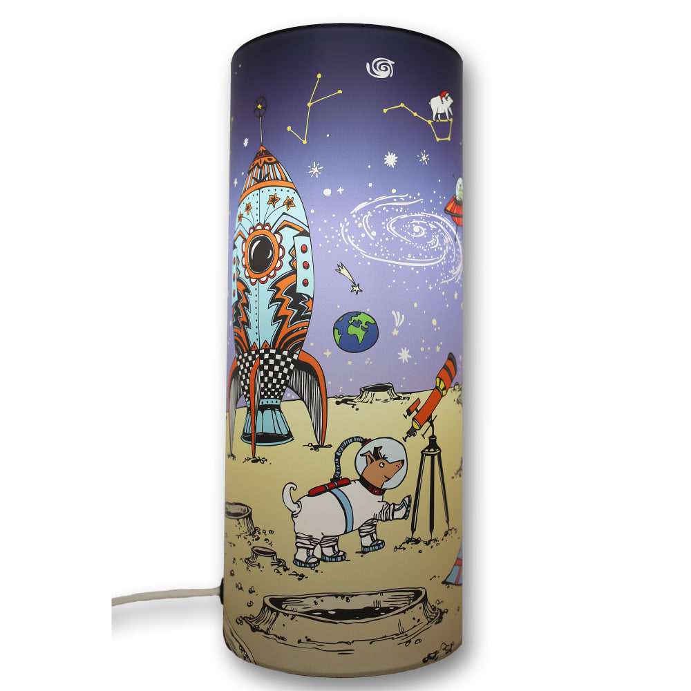 Lampe à poser enfant Cosmos Bleue 30cm (R&M Coudert) - Image 2