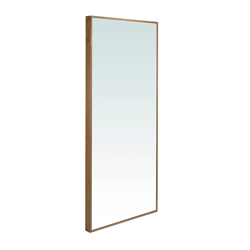 Specchio da parete rettangolare noce - Modello Contemporaneo - Marrone - Pannello di particelle