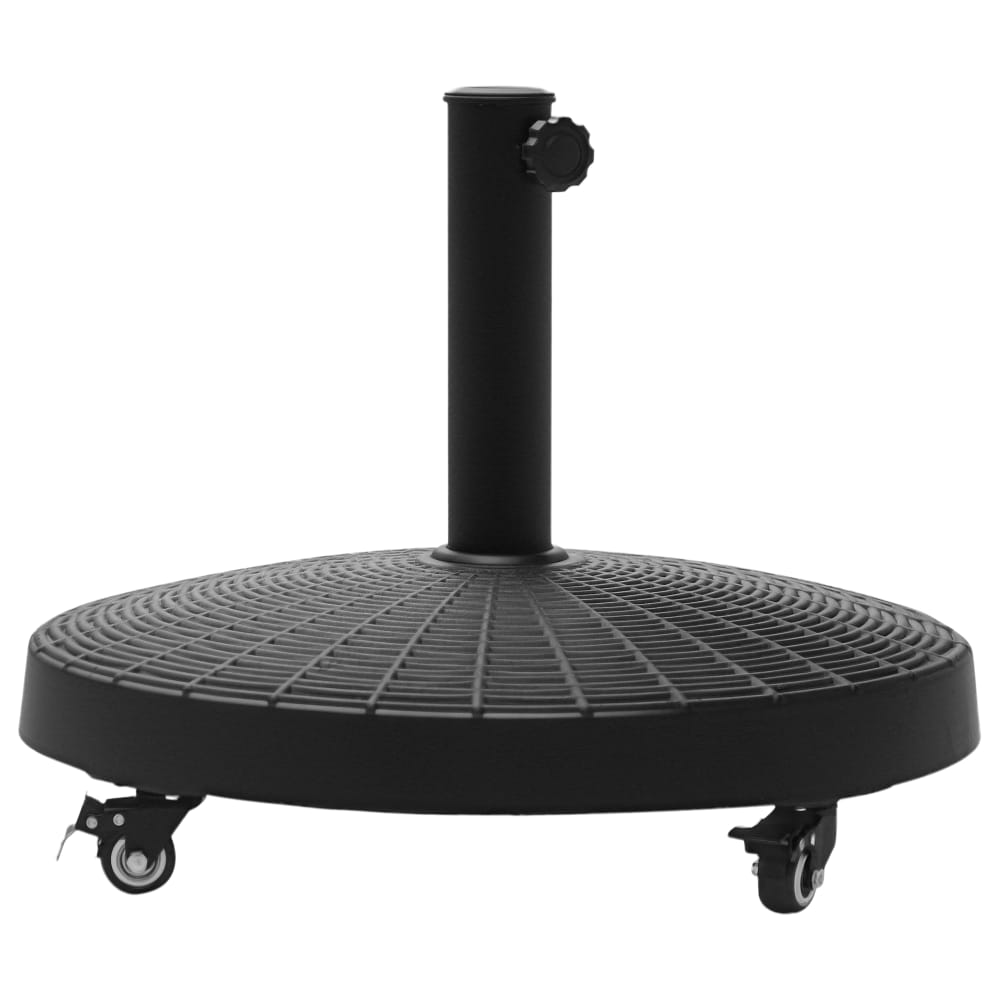 Pied de parasol rond Ø 52 cm poids net 22,7 Kg 4 roulettes noir