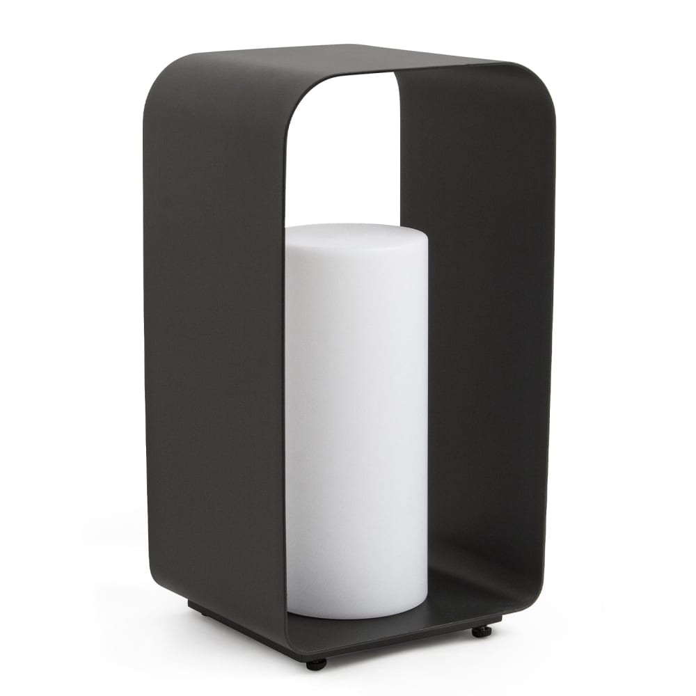 Lampada led da esterno in alluminio nera h55 cm - Alluminio