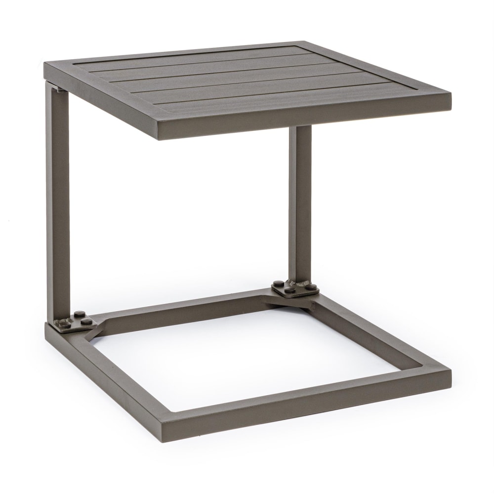 Tavolino da caffe per lettino in alluminio marrone 40 cm - Alluminio