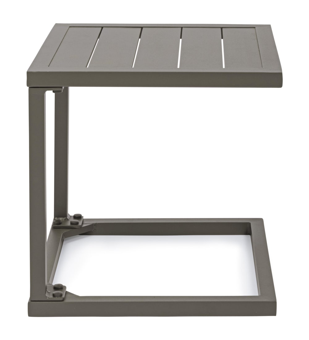 Tavolino da caffe per lettino in alluminio marrone 40 cm -