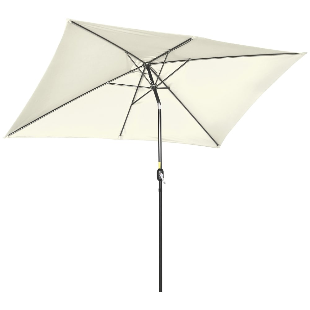 Parasol inclinable rectangulaire dim. 2,94L x 1,98l x 2,55H m crème