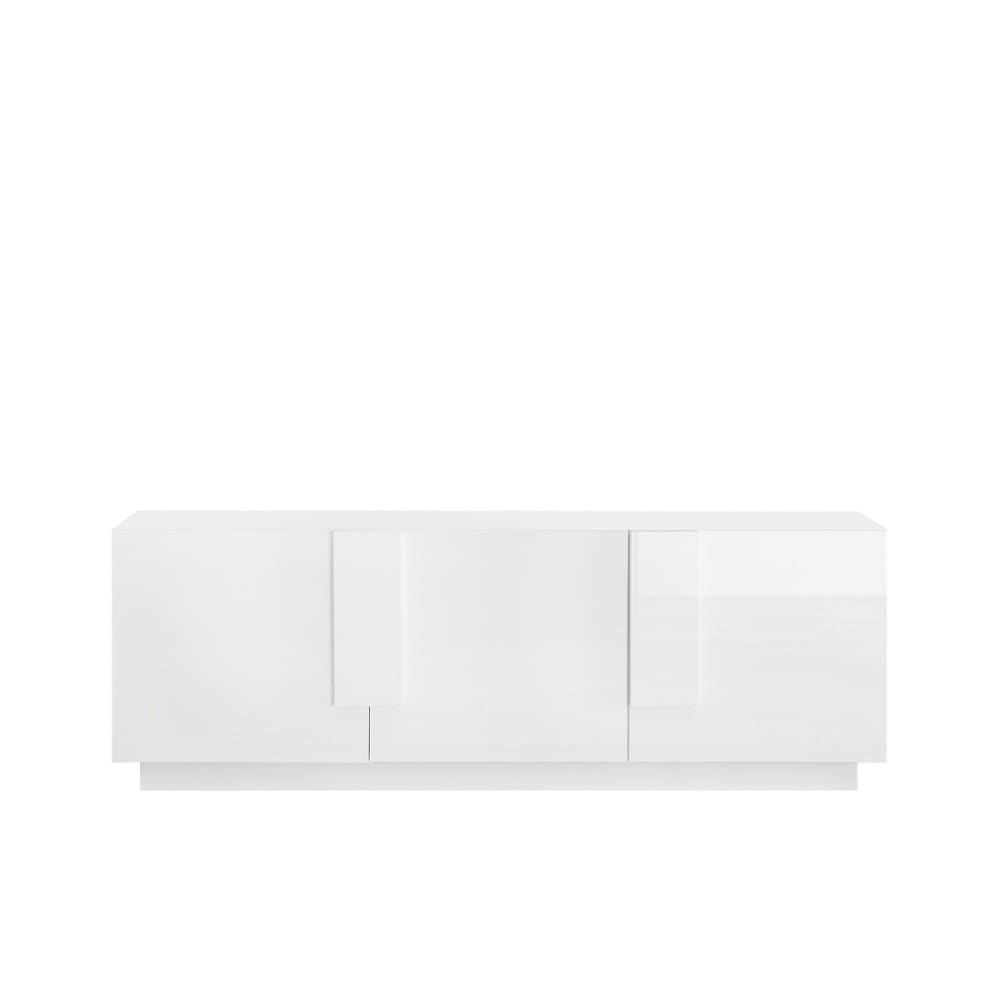 Meuble TV 3 portes - L182 cm - Blanc