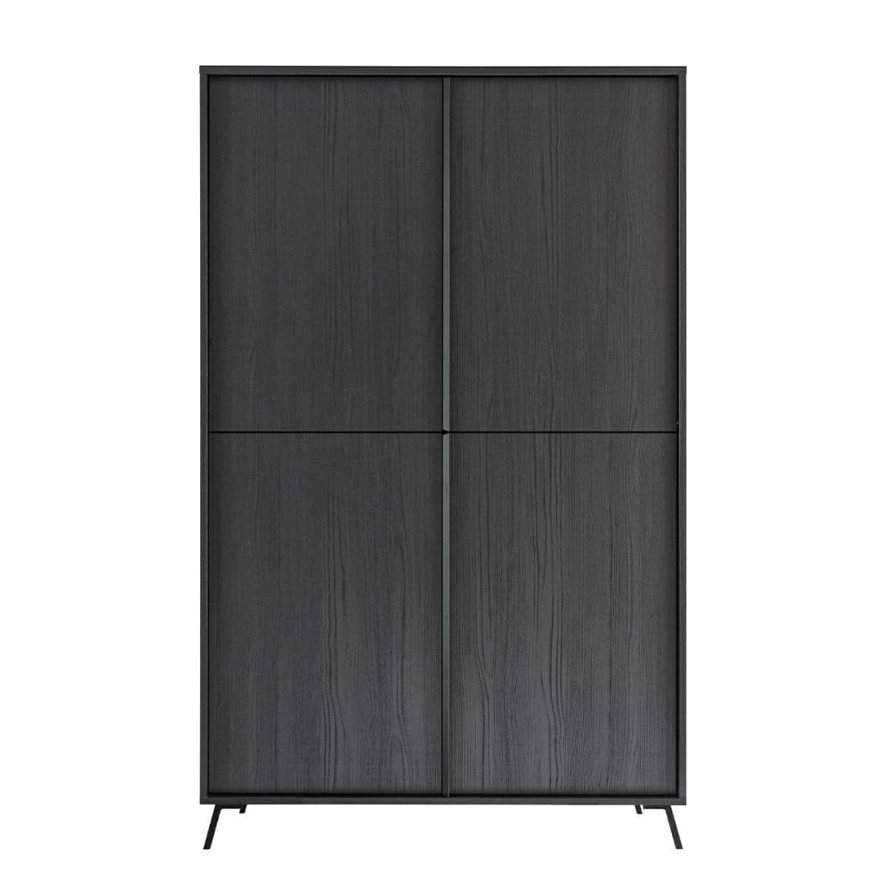 Buffet 4 portes  - H174 cm - Noir