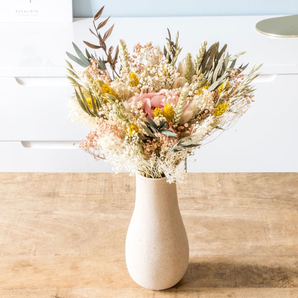 Réconciliation Végétale Bouquet de fleurs séchées S EMMA Rose Fibres Naturelles