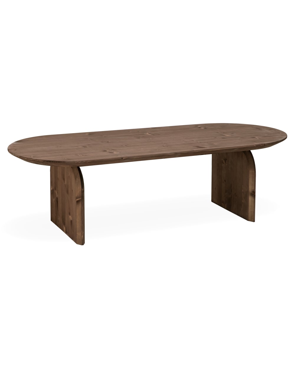 Table basse ovale en bois de sapin marron 100x35cm - Maisons du Monde