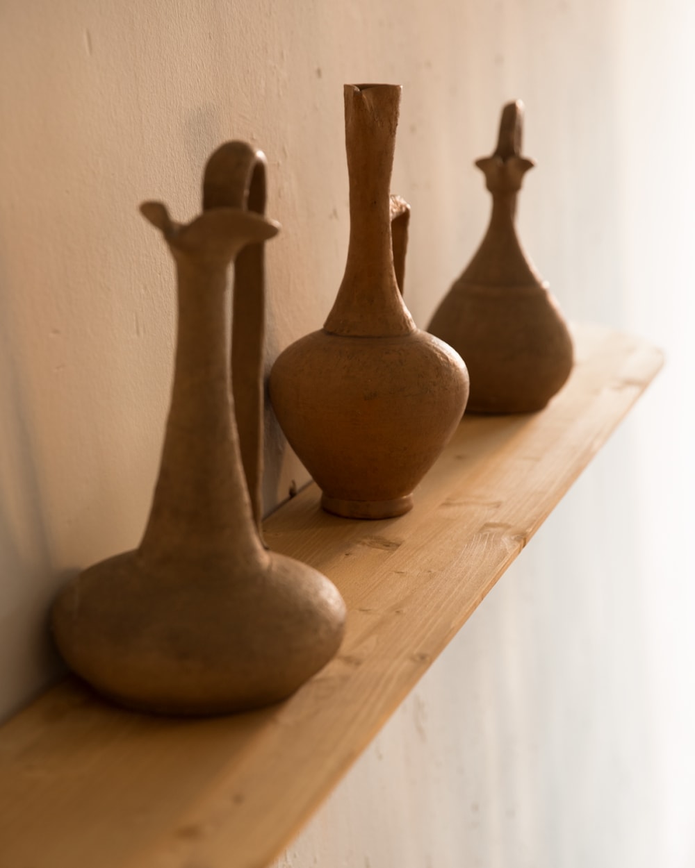 Pack 3 estanterías redondeadas de madera flotantes medio 80x3,2cm - Maisons du Monde