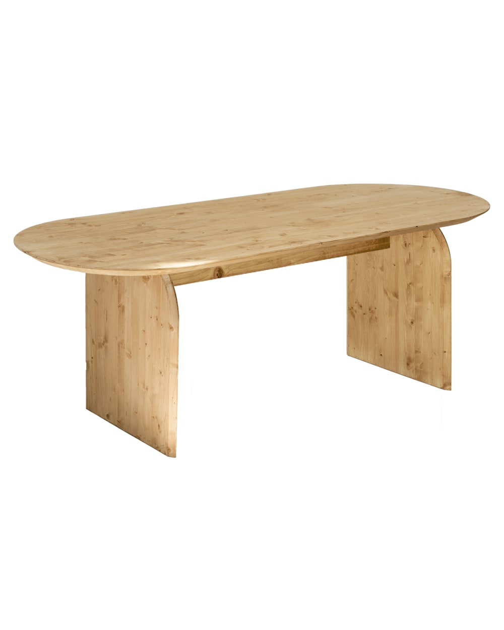 Table à manger ovale en bois de sapin marron 200x75,2cm