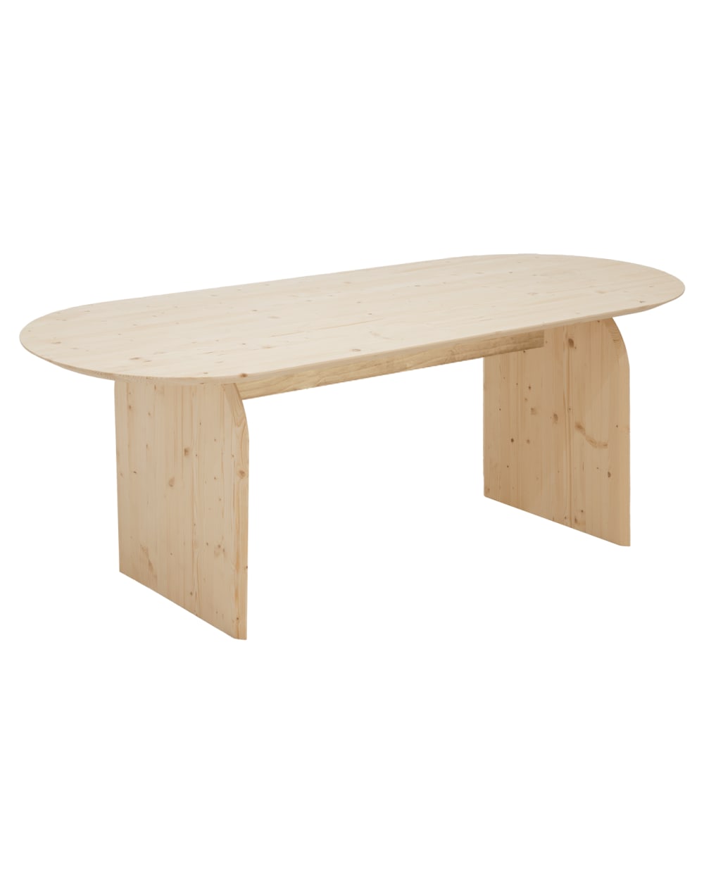 Table à manger ovale en bois de sapin naturel 160x75,2cm