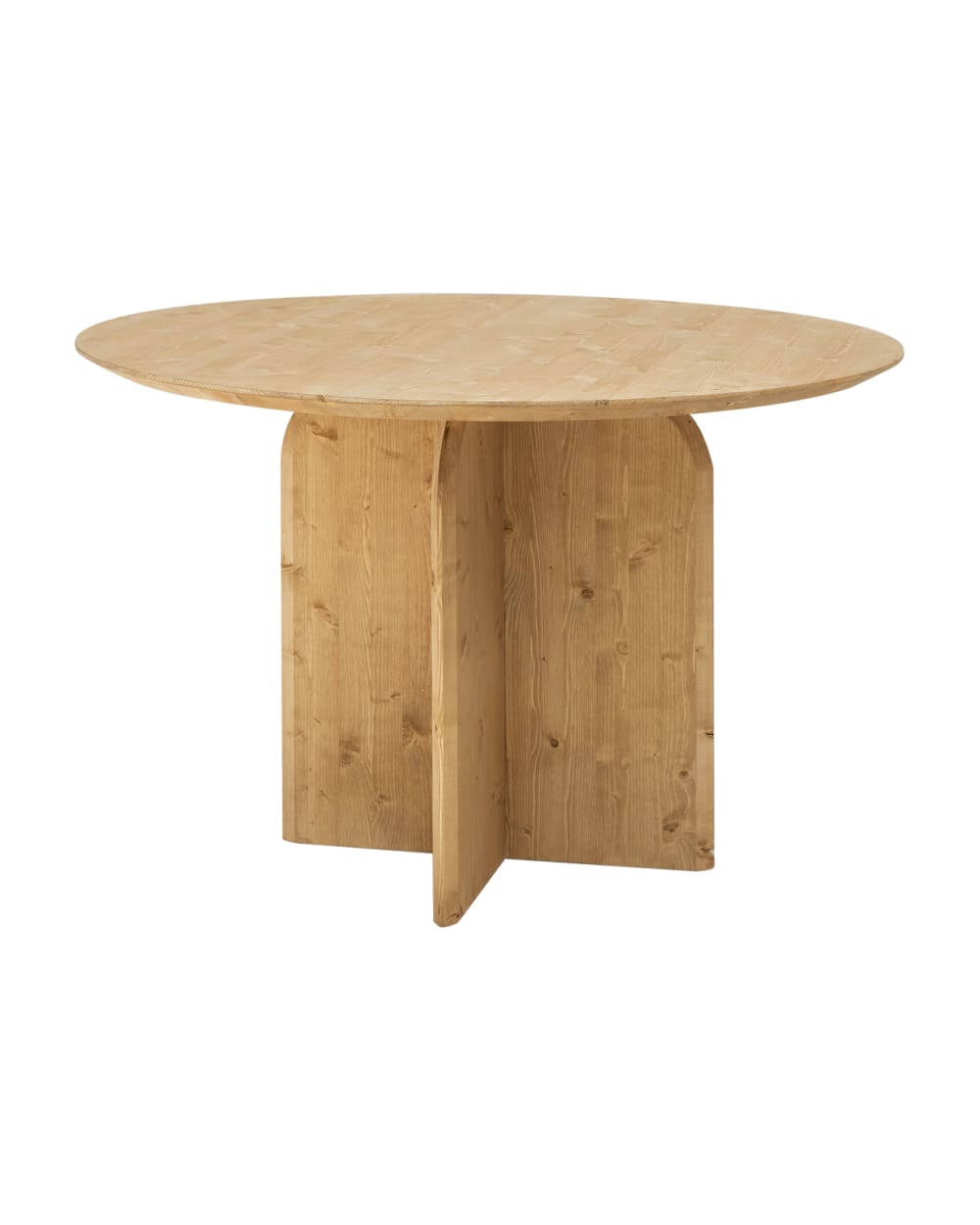 Table à manger ronde en bois de sapin marron 110x75,2cm