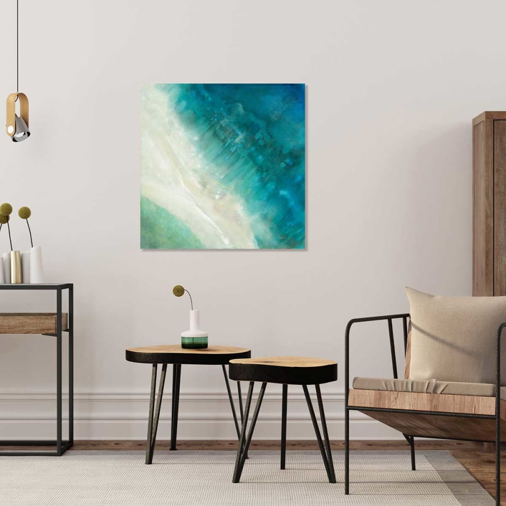 Cuadro decorativo playa azul impresión sobre lienzo 50x50cm - Maisons du Monde