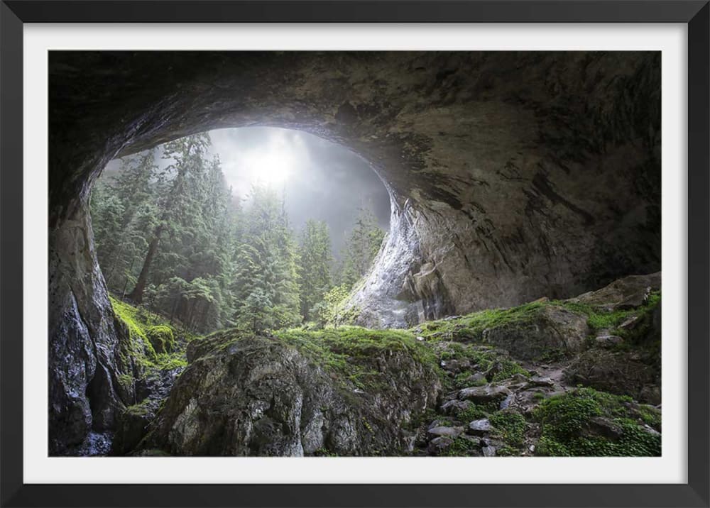 Póster de vistazo al paraíso con marco negro 60x40cm